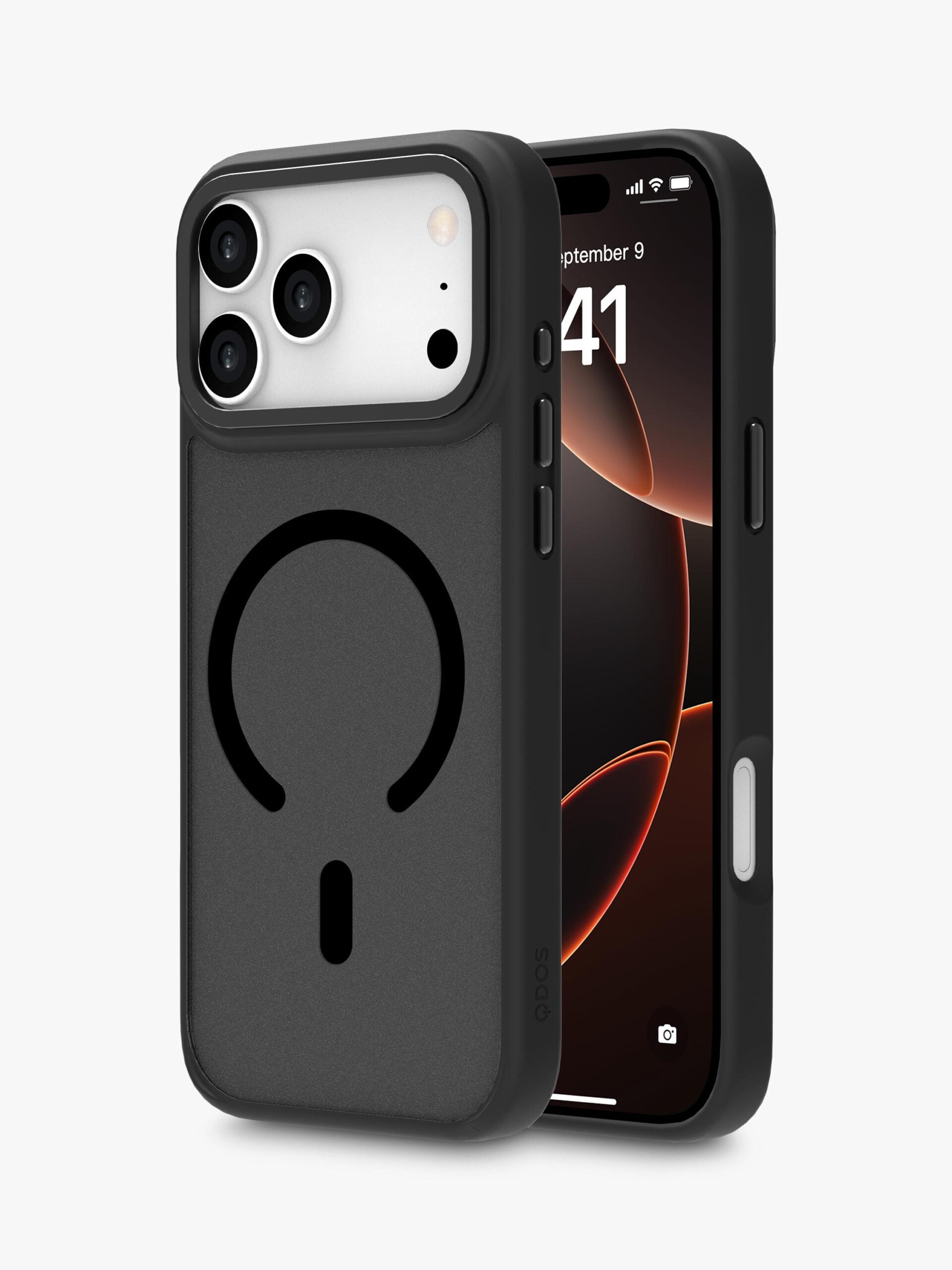 Hybrid Drop Soft Touch Case for iPhone 17 Pro Max, Black/Frosted