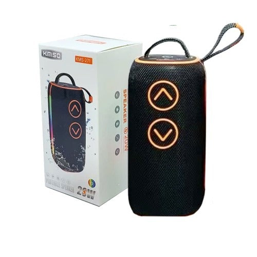 Kimiso KMS-271 Portable Wireless Bluetooth Speaker - IPX5 Waterproof Outdoor Audio Player with Micro SD/USB Support